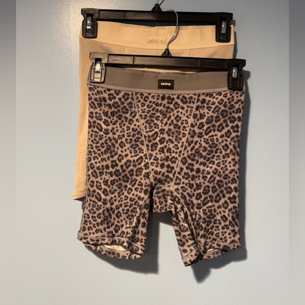 Skims Snow Leopard Cotton Rib Boxer